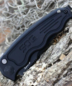 Flash Sale ❤️ SOG-TAC Mini Auto ST-11, 3.0" AUS-8 Clip Point Black Plain Blade, Black Aluminum Handle 🎉 -Automatic Knives shop ST 11.3 77511.1616524574