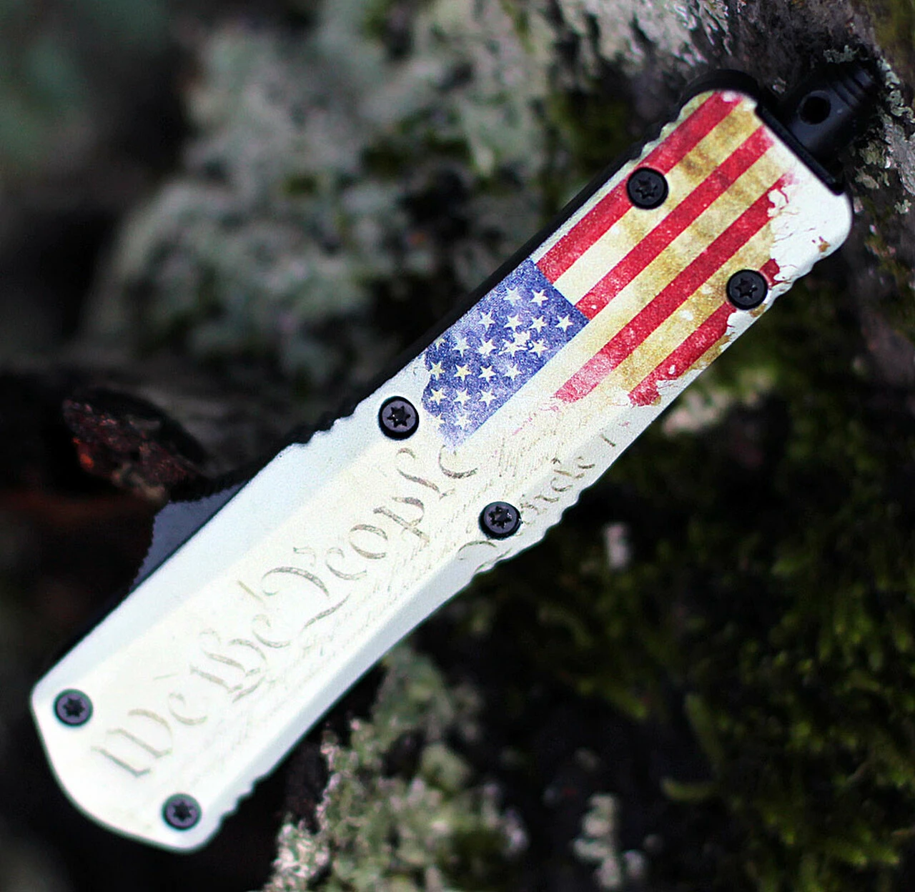 Outlet 🧨 Templar Knife Co. Templar Knife Small OTF We The People S-WTP-13-2, 2.75" 440C Satin Dagger Blade, Aluminum Zinc Handle ✔️ 3 Outlet 🧨 Templar Knife Co. Templar Knife Small OTF We The People S-WTP-13-2, 2.75" 440C Satin Dagger Blade, Aluminum Zinc Handle ✔️ - Image 3