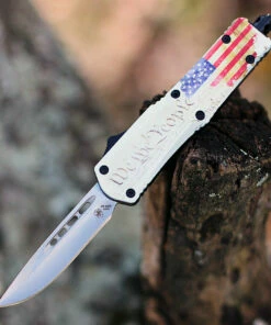 Deals 🌟 Templar Knife Co. Templar Knife Small OTF We The People S-WTP-33-2, 2.75" 440C Satin Drop Point Blade, Aluminum Zinc Handle ⭐