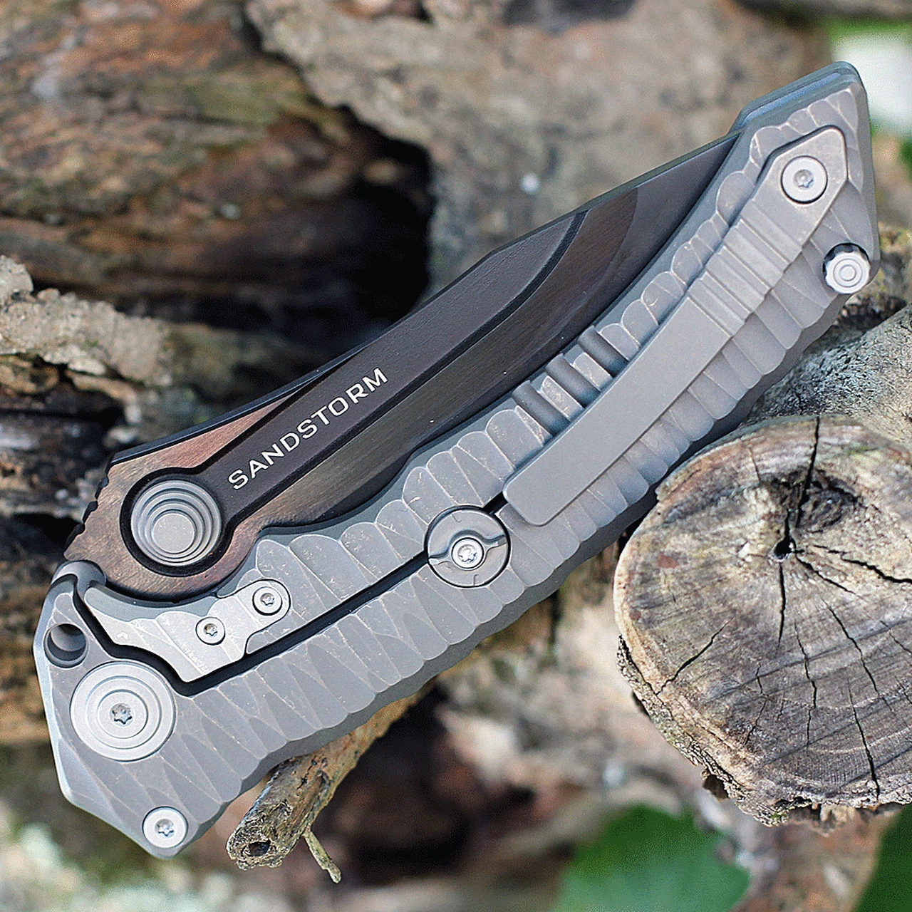 Cheap 👏 Maxace Knives Sandstorm Gray Integral Ti (4.25" M390 Black) MCS201 ⭐ 4 Cheap 👏 Maxace Knives Sandstorm Gray Integral Ti (4.25" M390 Black) MCS201 ⭐ - Image 4