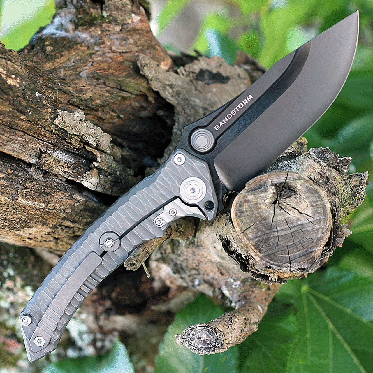 Cheap 👏 Maxace Knives Sandstorm Gray Integral Ti (4.25" M390 Black) MCS201 ⭐ 2 Cheap 👏 Maxace Knives Sandstorm Gray Integral Ti (4.25" M390 Black) MCS201 ⭐ - Image 2