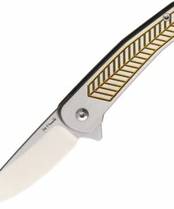 Deals ✨ Alliance Designs ALS1GO Scout Framelock Gold, 2.4" RWL34 Plain Blade, Anodized Handle 👏