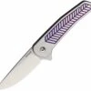 Wholesale ⭐ Alliance Designs ALS1P Scout Framelock Purple, 2.4" RWL34 Plain Blade, Anodized Handle ✔️