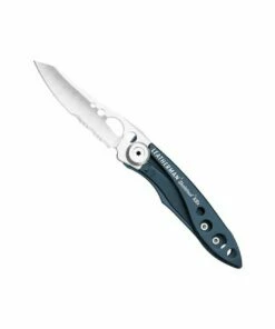 Cheap 😀 Leatherman Skeletool KBX (832383), 2.6" 420HC SS Combo Blade, Denim Blue Anodized Aluminum Handle ✔️