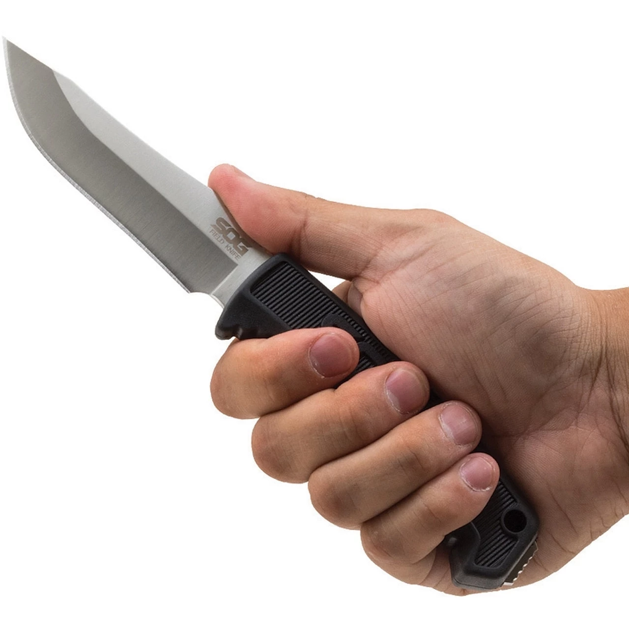 Best Sale 🤩 SOG Field Knife FK1001-CP, 4" 7Cr17MoV Stainless Plain Blade, Black TPR Handle 🌟 3 Best Sale 🤩 SOG Field Knife FK1001-CP, 4" 7Cr17MoV Stainless Plain Blade, Black TPR Handle 🌟 - Image 3