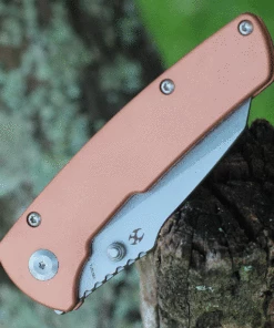 Best Sale 👍 Kansept Knives Main Street K1015B5, 3.41" 154CM Stonewashed Wharncliffe Blade, Copper Handle 👍 -Automatic Knives shop T1015B5.3 53200.1624636498