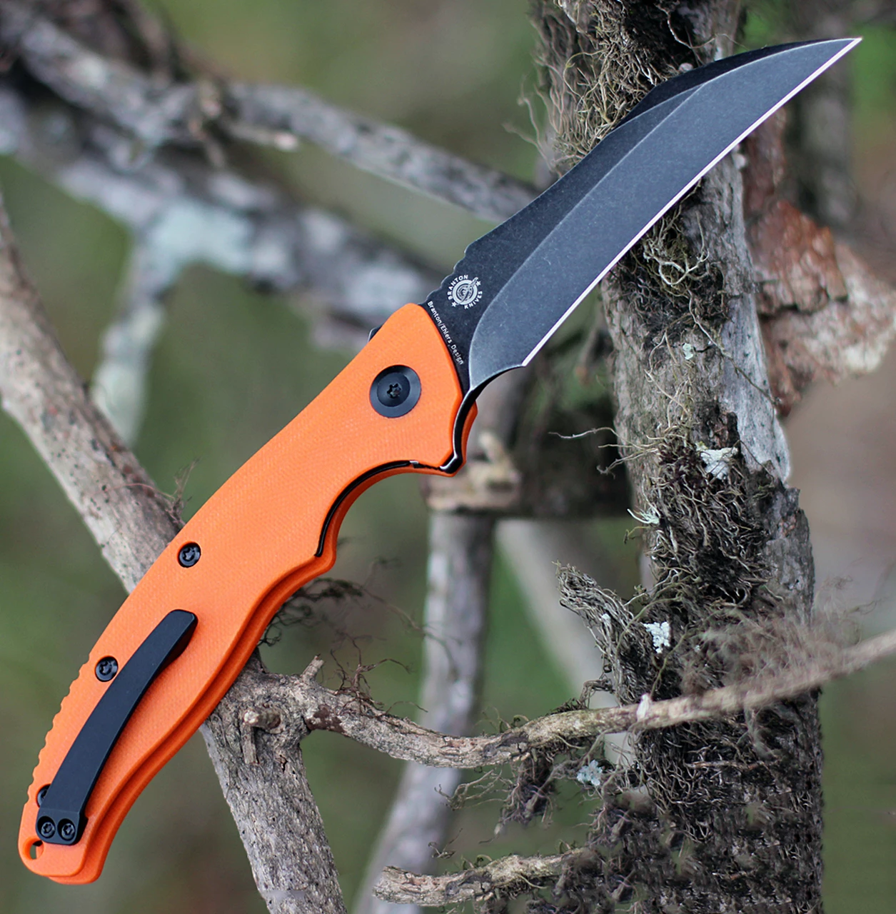 Wholesale ⌛ Kansept Knives T1017A2 Copperhead Flipper Knife, 3.4" 154CM Hawkbill Black Plain Blade, Orange G-10 Handle 🔔 2 Wholesale ⌛ Kansept Knives T1017A2 Copperhead Flipper Knife, 3.4" 154CM Hawkbill Black Plain Blade, Orange G-10 Handle 🔔 - Image 2