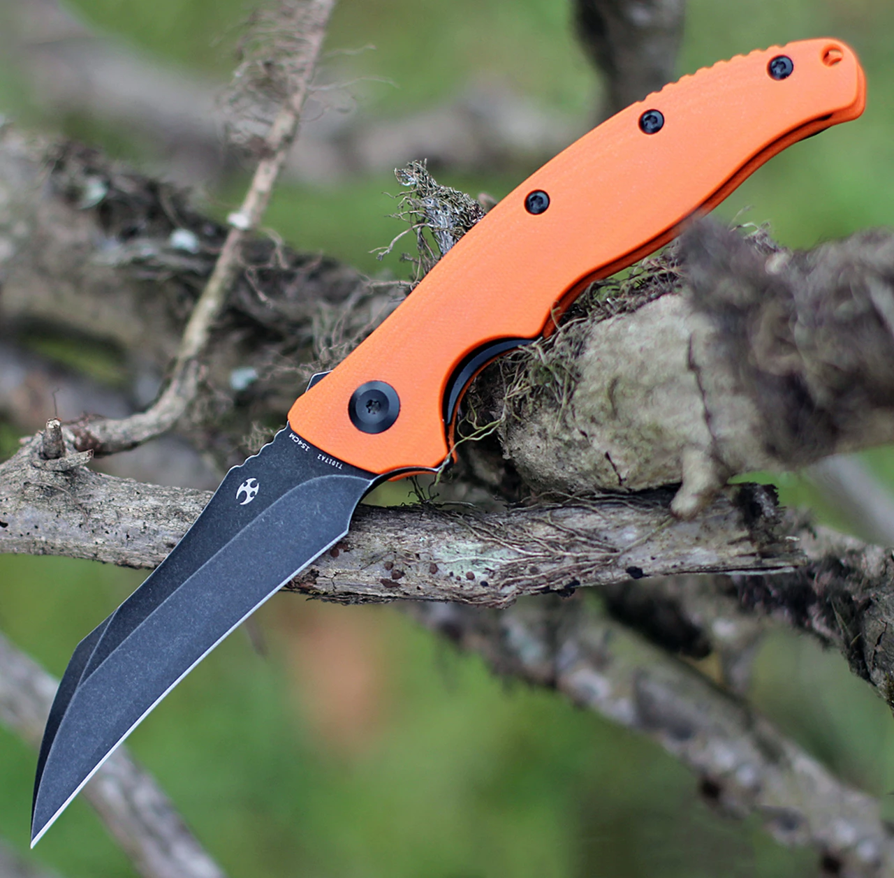 Wholesale ⌛ Kansept Knives T1017A2 Copperhead Flipper Knife, 3.4" 154CM Hawkbill Black Plain Blade, Orange G-10 Handle 🔔 1 Wholesale ⌛ Kansept Knives T1017A2 Copperhead Flipper Knife, 3.4" 154CM Hawkbill Black Plain Blade, Orange G-10 Handle 🔔
