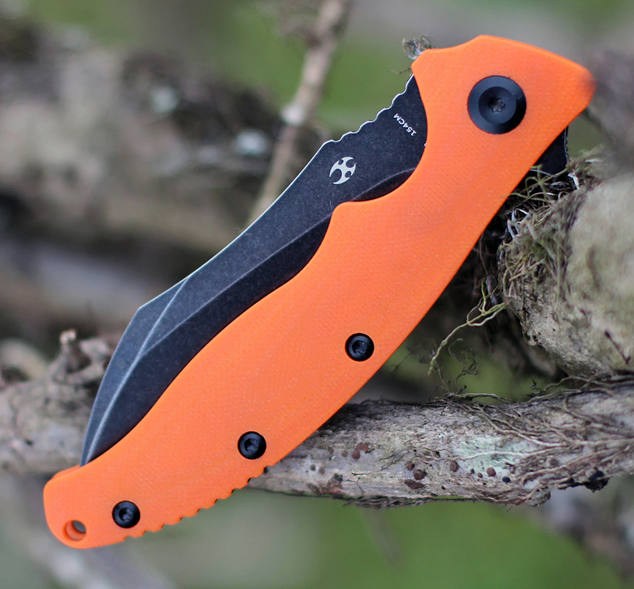 Wholesale ⌛ Kansept Knives T1017A2 Copperhead Flipper Knife, 3.4" 154CM Hawkbill Black Plain Blade, Orange G-10 Handle 🔔 3 Wholesale ⌛ Kansept Knives T1017A2 Copperhead Flipper Knife, 3.4" 154CM Hawkbill Black Plain Blade, Orange G-10 Handle 🔔 - Image 3