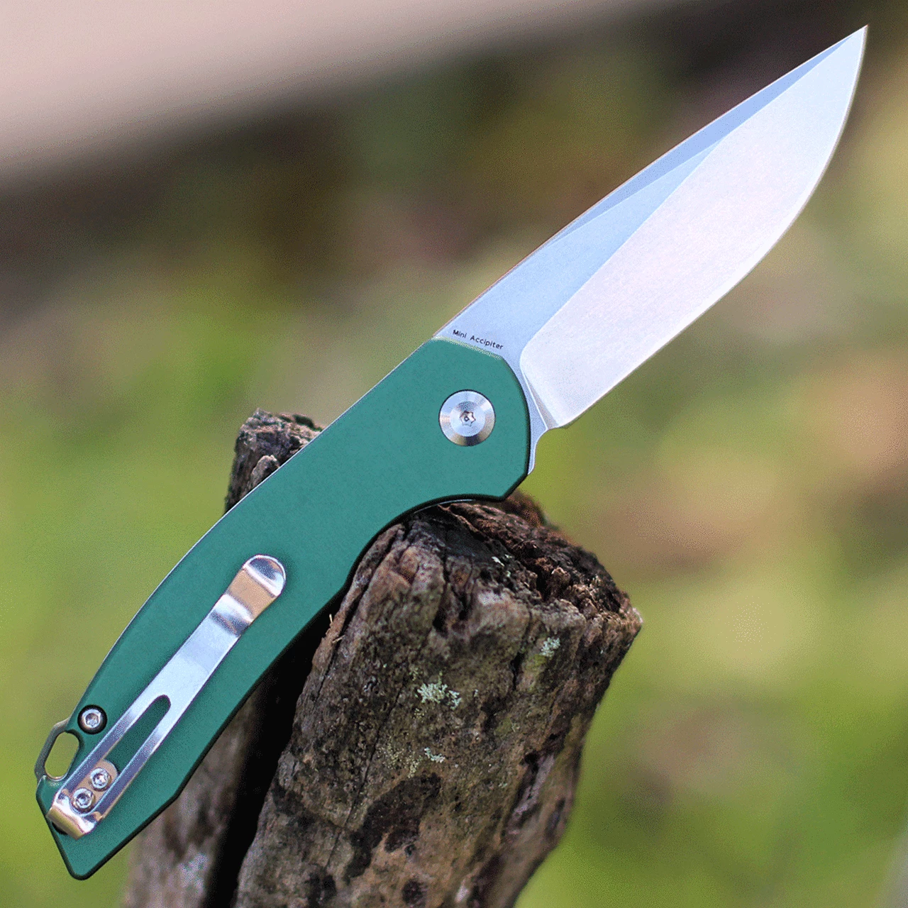 Discount ✔️ Kansept Knives Kansept Mini Accipiter Front Flipper - Green Alum. (3" 154CM SW) T2007A4 😀 2 Discount ✔️ Kansept Knives Kansept Mini Accipiter Front Flipper - Green Alum. (3" 154CM SW) T2007A4 😀 - Image 2