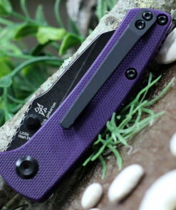 Cheapest 🎁 Kansept Knives T2015A6 Little Main Street Folding Knife, 2.25" 154CM Reverse Tanto Black Plain Blade, PuRple G10 Handle ⌛ -Automatic Knives shop T2015A6.4 83813.1617390656