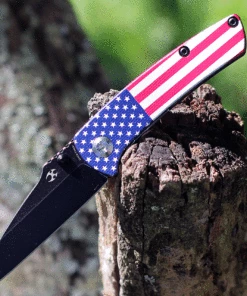 Wholesale 🔥 Kansept Knives Little Main Street KT2015F, 2.26" 154CM Black Plain Blade, G-10 American Flag Handle (Limited To 100) 👏