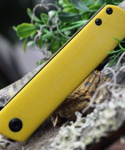 New 🌟 Kansept Knives Kansept Foosa Folding Knife T2020T6, 3.06" 154CM Black Plain Blade, Yellow G-10 Handle 🎁 -Automatic Knives shop T2020T6.3 66169.1621436396