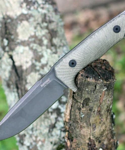 Best Sale 😍 LionSteel T5BCVG, 5.04" Niolox Black Stonewash Blade, Green Canvas Micarta Handle 😍