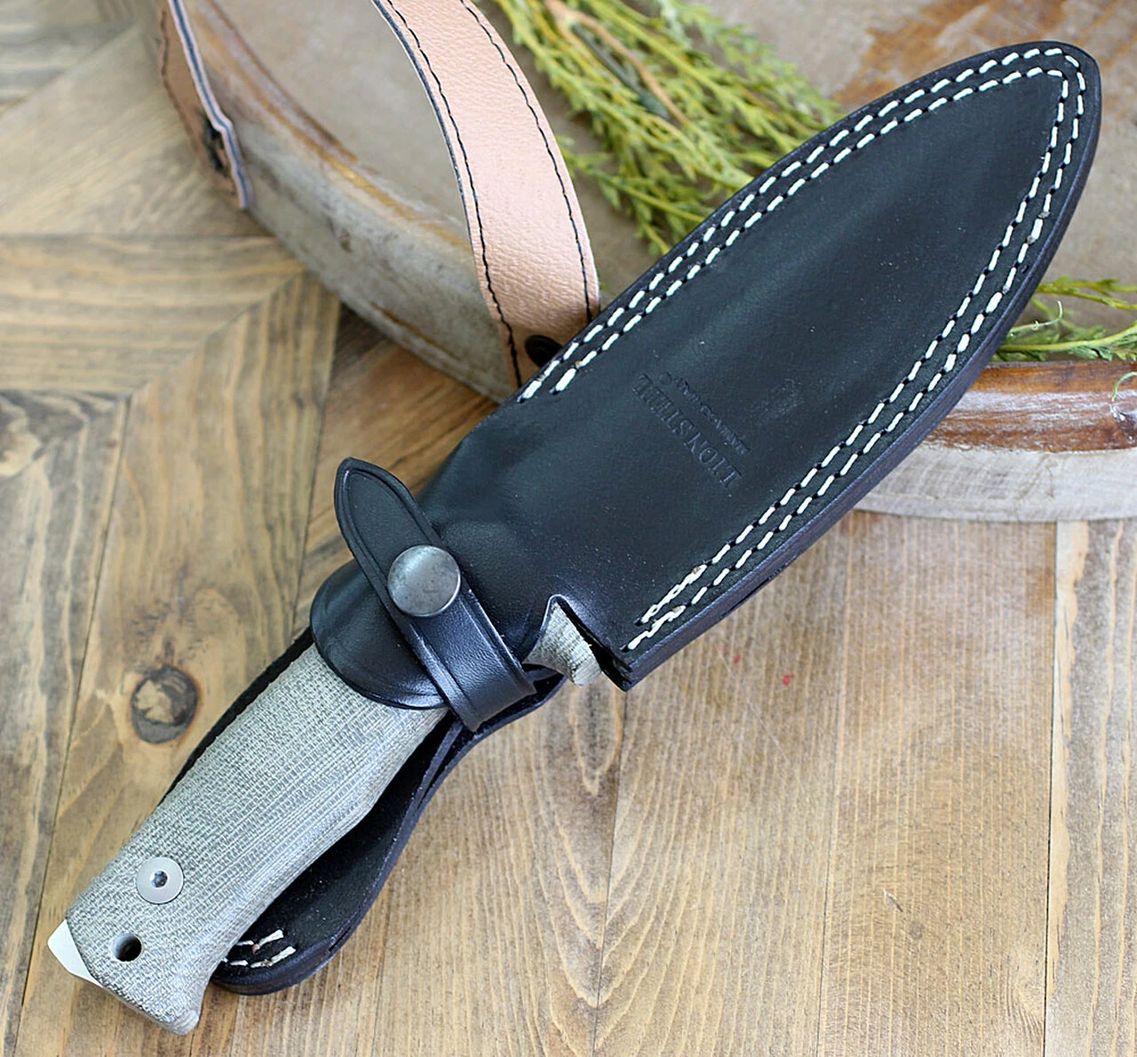 Outlet 😍 LionSteel T5CVG, 5.04" Niolox Satin Blade, Green Canvas Micarta Handle ✨ 3 Outlet 😍 LionSteel T5CVG, 5.04" Niolox Satin Blade, Green Canvas Micarta Handle ✨ - Image 3