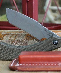 Flash Sale 💯 TOPS Knives TRAZ-04 Tac-Raze Friction Folding Knife , 3.13" 1095 Re-curve Tanto, Green Canvas Micarta 👏 -Automatic Knives shop TAC Raze 4.3 01407.1588279548