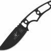 New 🎉 TOPS Knives 3 Pointer, 3" Black Drop Point Skeletonized Fixed Blade Knife ⌛