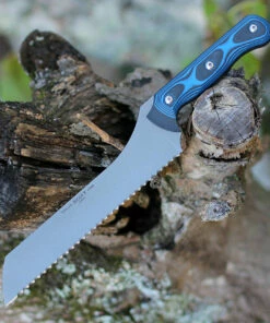 Best Sale 🌟 Tops Knives Dicer 7 Bread Knife DCR7-01, 7.63" CPM S35VN Tumble Blade, Blue/Black G10 Handle 🌟