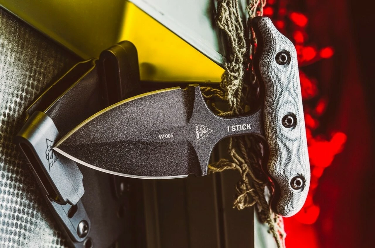 Budget 🤩 TOPS I-Stick Push Dagger ISTK-01, 3.50" 1075 Carbon Steel, Black Canvas Micarta Handle ⭐ 2 Budget 🤩 TOPS I-Stick Push Dagger ISTK-01, 3.50" 1075 Carbon Steel, Black Canvas Micarta Handle ⭐ - Image 2