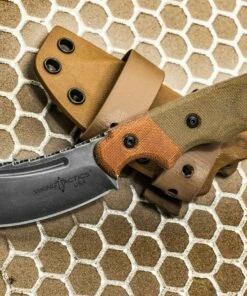 Budget 👏 TOPS KNIVES VTAC-03 Viking Tactics Patriot, 3" 1095 Acid Rain Blade, Tan & Green Canvas Micarta 🔔