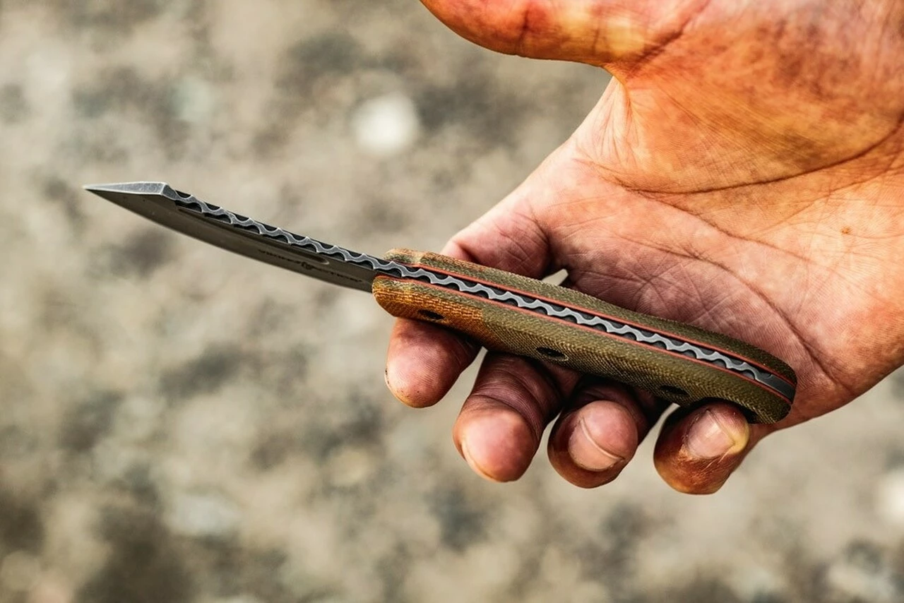 Budget 👏 TOPS KNIVES VTAC-03 Viking Tactics Patriot, 3" 1095 Acid Rain Blade, Tan & Green Canvas Micarta 🔔 2 Budget 👏 TOPS KNIVES VTAC-03 Viking Tactics Patriot, 3" 1095 Acid Rain Blade, Tan & Green Canvas Micarta 🔔 - Image 2