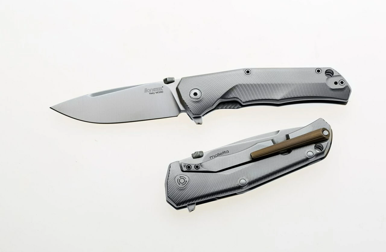 Discount π LionSteel Lion Steel T.R.E. Bronze Titanium, 2.91" M390 Satin Blade, Titanium Handle π 1 Discount π LionSteel Lion Steel T.R.E. Bronze Titanium, 2.91" M390 Satin Blade, Titanium Handle π