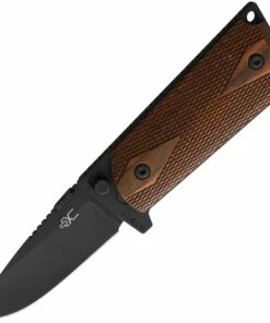 Budget ❤️ Ultimate Equipment M1911 Compact Hammerhead UECKW, 4.2" 440C Black Titanium Plain Blade, Brown Checkered Walnut Handle 👏