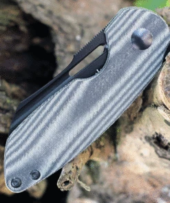 New 🔔 Kizer Cutlery October V3569A1, 2.92" CPM20-CV Black Plain Blade, Black Micarta Handles 🛒 -Automatic Knives shop V3569A14 59536.1625085578