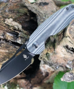 New 🔔 Kizer Cutlery October V3569A1, 2.92" CPM20-CV Black Plain Blade, Black Micarta Handles 🛒