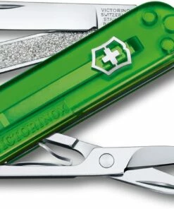 Promo 🌟 Victorinox Swiss Army Classic SD Transparent Green Tea - 0.6223.T41G 🎁