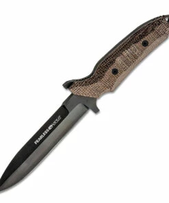 Budget 👍 Viper Knives Fearless Fixed Blade 4020CM, 6.0" Sleipner Black PVD Coated Single Edge Dagger, Brown Canvas Burlap Micarta Handles, Kydex Sheath 🌟