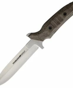 Outlet 👍 Viper Knives Fearless Fixed Blade 4018CM, 6.0" Sleipner Stonewash Single Edge Dagger, Brown Canvas Burlap Handles, Kydex Sheath 🧨