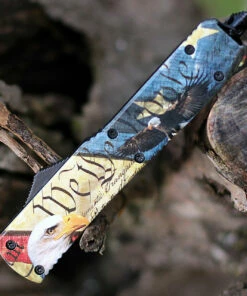 Best Sale 🌟 Templar Knife Co. Templar Knife Slim OTF Eagle M-EG-13-1, 3.5" 440C Black/Satin Dagger Blade, Aluminum Zinc Handle ⌛ -Automatic Knives shop WE THE PEOPLE.1 93829.1604069654