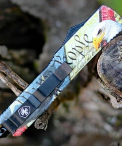 Discount 🔥 Templar Knife Co. Templar Knife Slim OTF Eagle M-EG-23-1, 3.5" 440C Black/Satin Tanto Blade, Aluminum Zinc Handle 🛒 -Automatic Knives shop WE THE PEOPLE 87191.1604079297