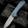 New 👏 We Knife Co. WE Knife Elementum Frame Lock - Blue Ti (3" CPM 20CV Gray SW) WE18062X-2 🛒