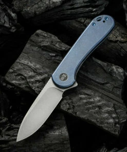 New 👏 We Knife Co. WE Knife Elementum Frame Lock - Blue Ti (3" CPM 20CV Gray SW) WE18062X-2 🛒