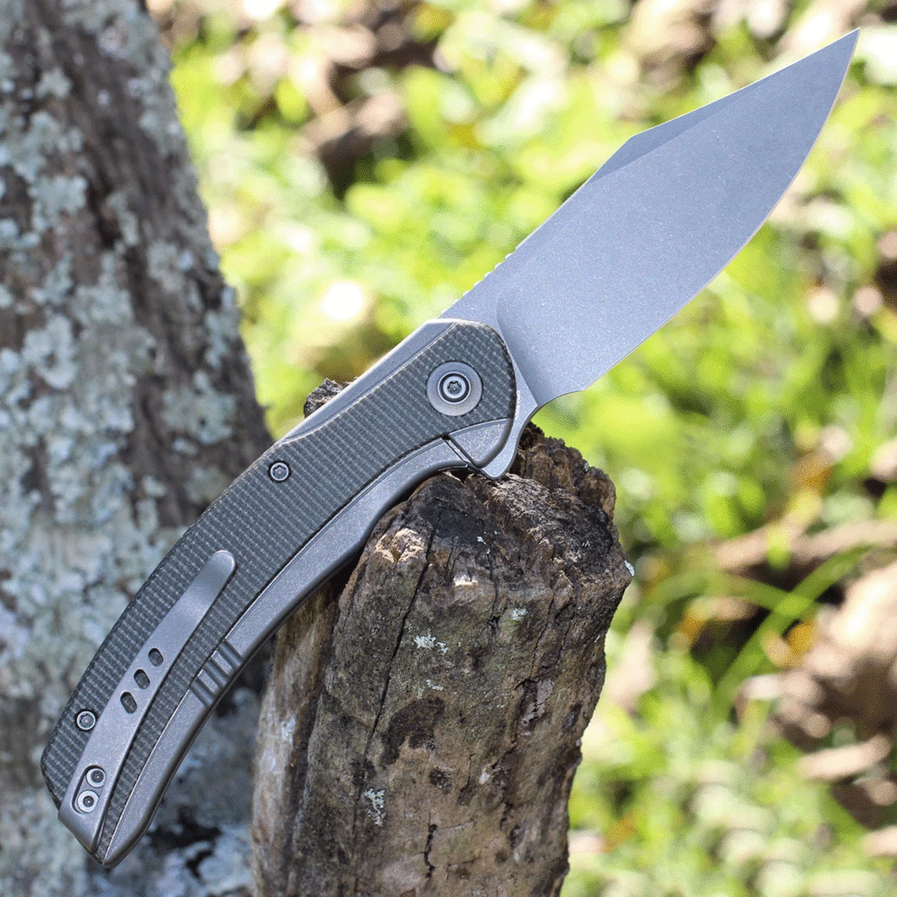 Outlet 🌟 We Knife Co. WE Knife Snick - Ti / Green Micarta (3.5" CPM 20CV Gray SW) WE19022F-5 🔔 2 Outlet 🌟 We Knife Co. WE Knife Snick - Ti / Green Micarta (3.5" CPM 20CV Gray SW) WE19022F-5 🔔 - Image 2