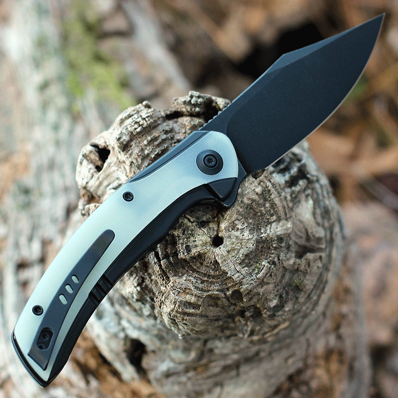Flash Sale 🌟 We Knife Co. WE Knife Snick - Blk Ti / Natural G10 (3.5" CPM 20CV Blk SW) WE19022F-4 ✨ 2 Flash Sale 🌟 We Knife Co. WE Knife Snick - Blk Ti / Natural G10 (3.5" CPM 20CV Blk SW) WE19022F-4 ✨ - Image 2