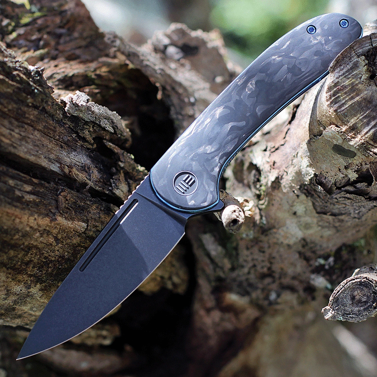 Flash Sale ⌛ WE Knife Co. Saakshi - Marble CF / Blue Ti (3.3" CPM-20CV Black SW) 20020C-2 🔥 1 Flash Sale ⌛ WE Knife Co. Saakshi - Marble CF / Blue Ti (3.3" CPM-20CV Black SW) 20020C-2 🔥