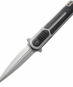 Hot Sale 😀 WE Knife Co. Angst 2002B, 3.06" CPM S35VN Stonewashed Dagger Blade, Gray & Black G-10 Handle 🛒