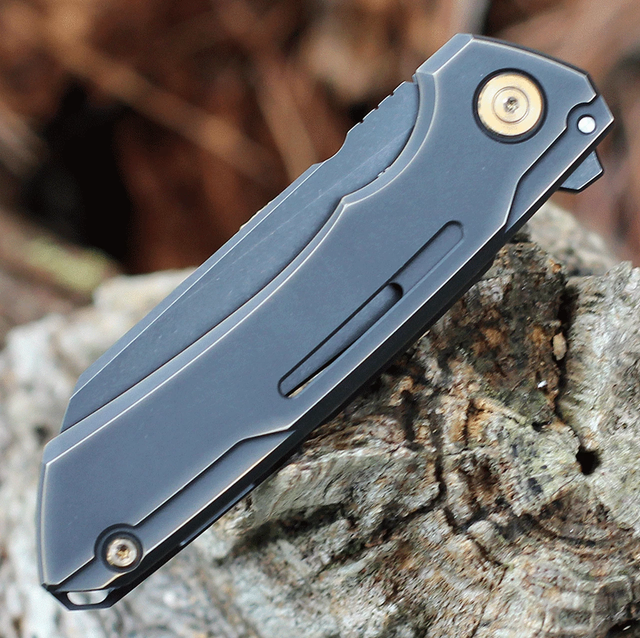 Cheapest ❤️ We Knife Co. WE Knife Mini Buster - Antique Bronze Ti (3.5" CPM-20CV Blk SW) 2003B ⭐ 3 Cheapest ❤️ We Knife Co. WE Knife Mini Buster - Antique Bronze Ti (3.5" CPM-20CV Blk SW) 2003B ⭐ - Image 3