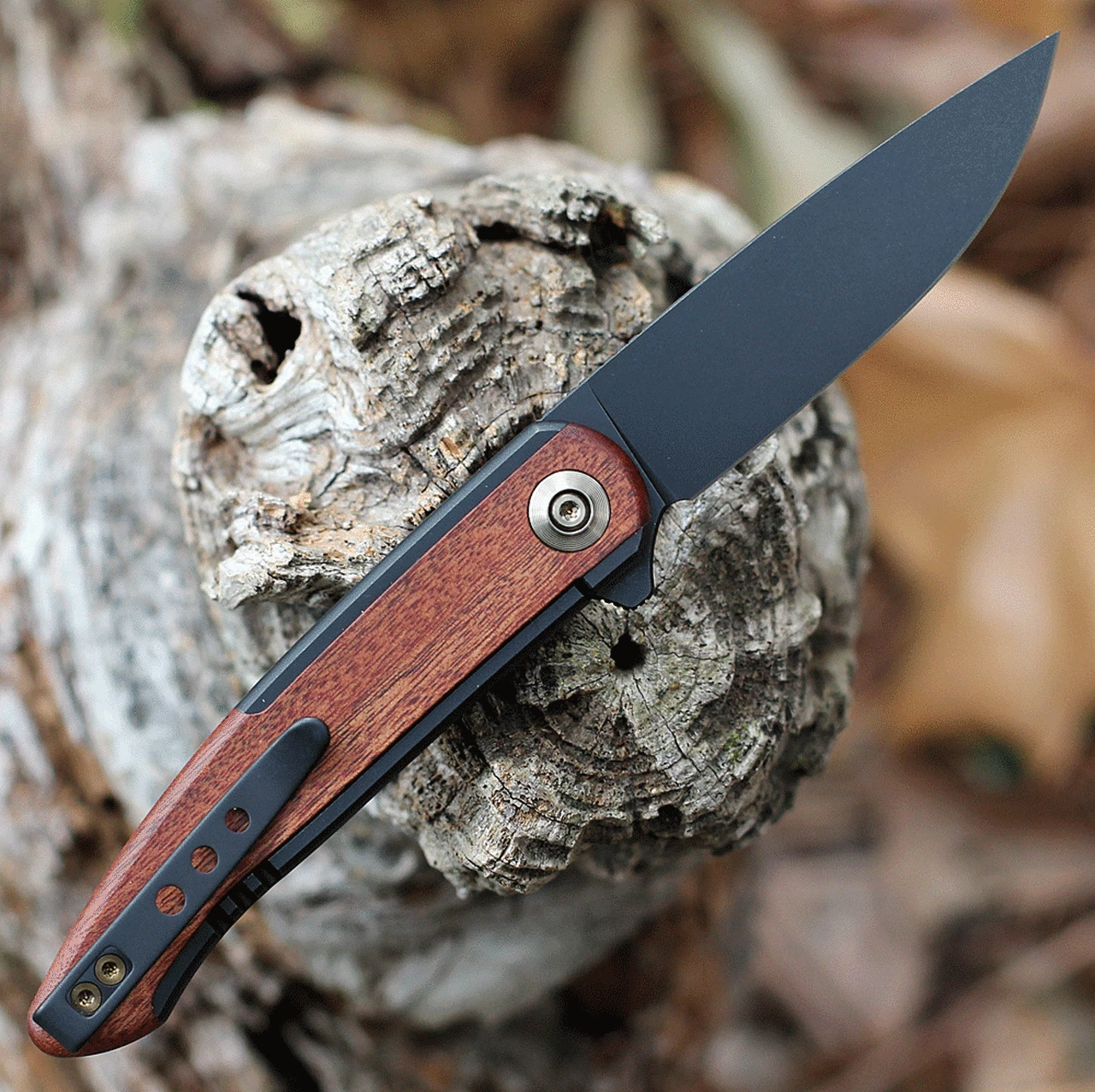 Promo 🧨 We Knife Co. WE Knife Smooth Sentinel - Blk Ti/Cuiboutia (3" CPM 20CV Blk) WE20043-3 ❤️ 2 Promo 🧨 We Knife Co. WE Knife Smooth Sentinel - Blk Ti/Cuiboutia (3" CPM 20CV Blk) WE20043-3 ❤️ - Image 2