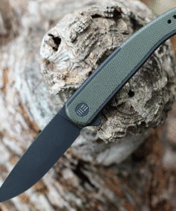 Best deal 🎁 We Knife Co. WE Knife Smooth Sentinel - Blk Ti/Green Micarta (3" CPM 20CV Blk) WE20043-4 💯