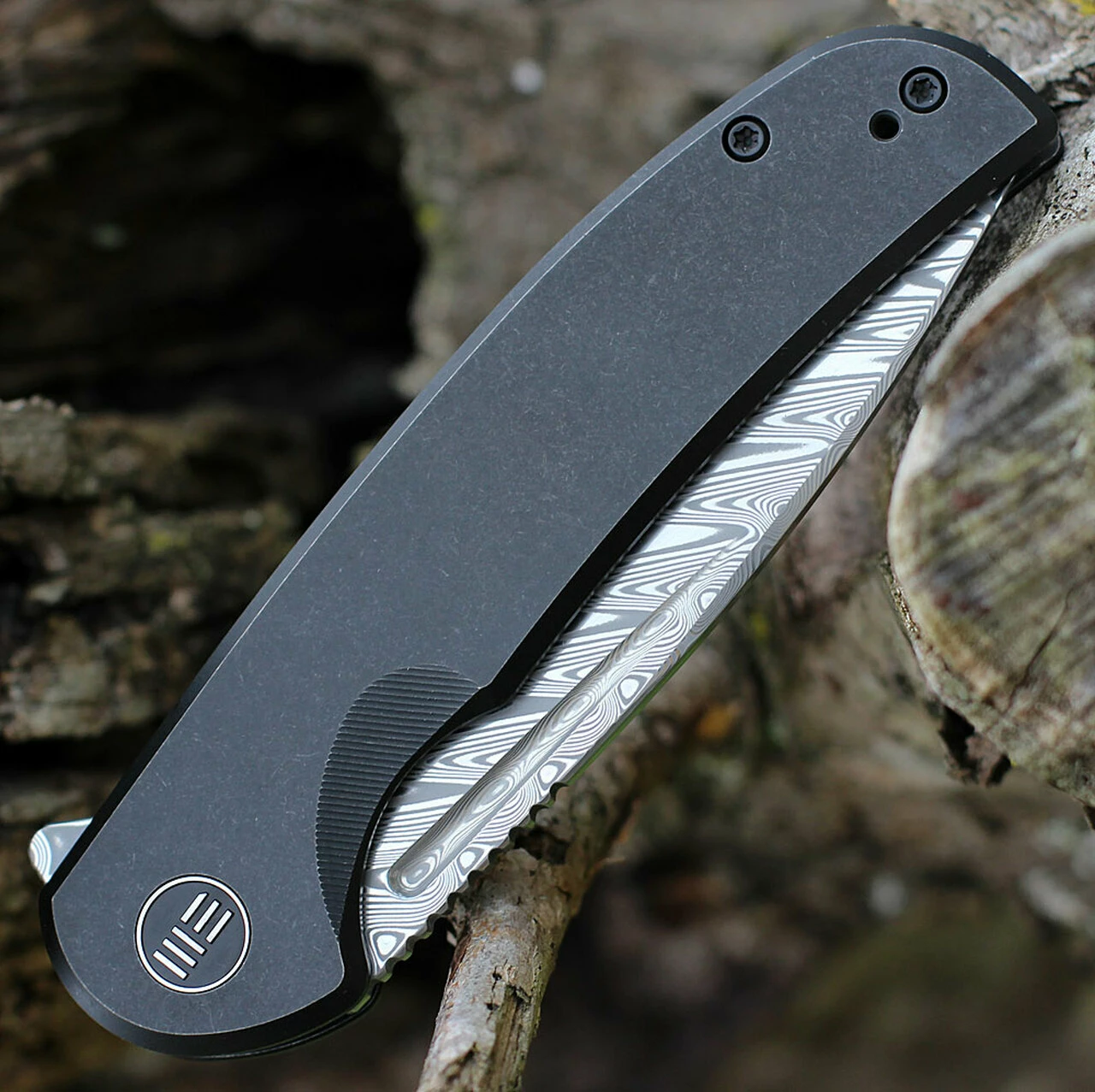 Discount ✨ We Knife Co. WE Knife Beacon - Black Ti (3.5" Hakkapella Damasteel) WE20061B-DS1 🎉 3 Discount ✨ We Knife Co. WE Knife Beacon - Black Ti (3.5" Hakkapella Damasteel) WE20061B-DS1 🎉 - Image 3