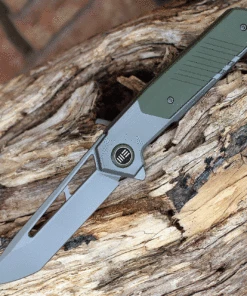 Outlet ⌛ We Knife Co. WE Knife Arsenal - Gray Ti / OD Green G10 (3.5" CPM 20CV SW) WE20073-1 🔔