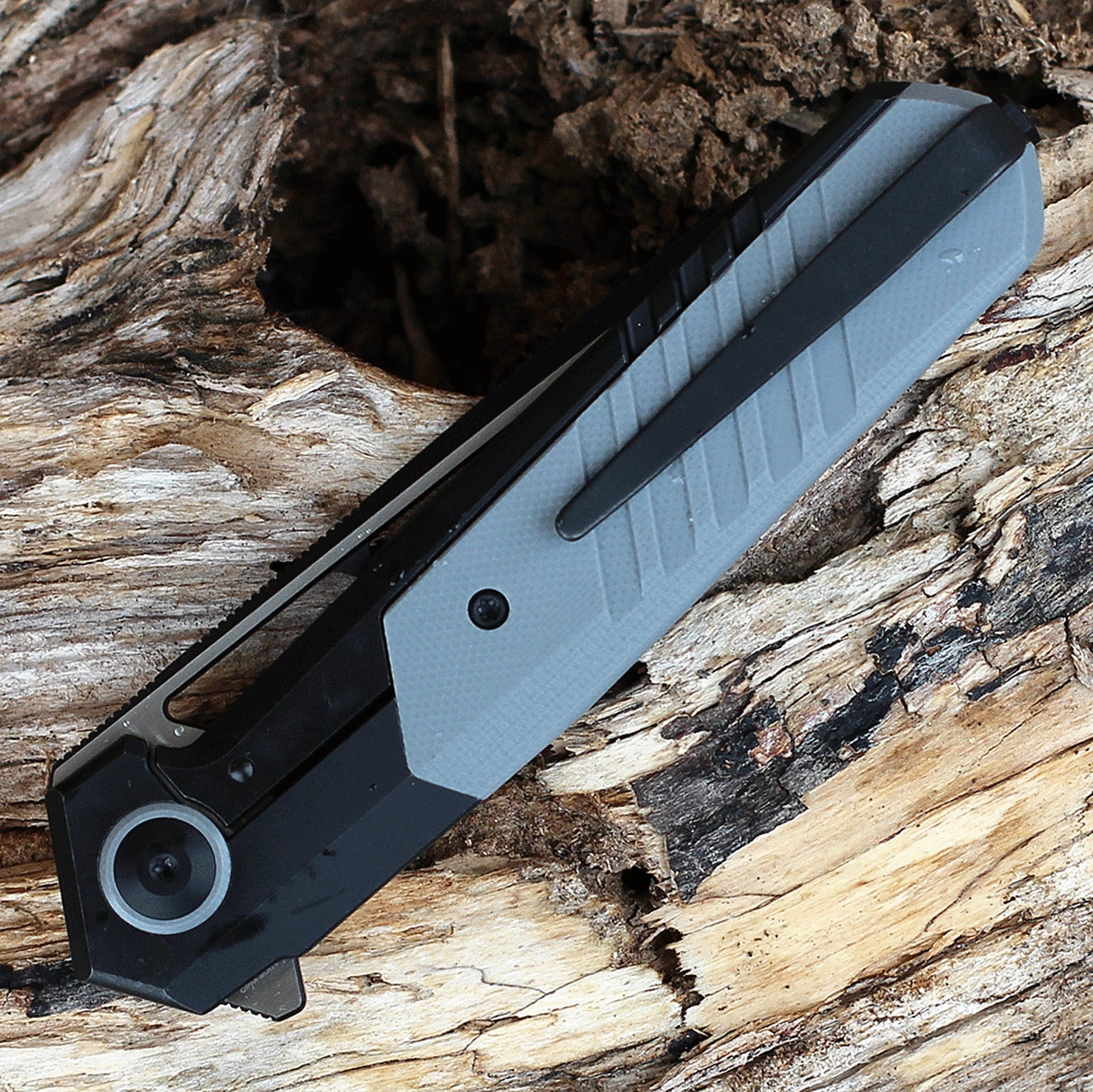Wholesale 🛒 We Knife Co. WE Knife Arsenal - Blk Ti /Gray G10 (3.5" CPM 20CV Two Tone) WE20073-4 👏 4 Wholesale 🛒 We Knife Co. WE Knife Arsenal - Blk Ti /Gray G10 (3.5" CPM 20CV Two Tone) WE20073-4 👏 - Image 4