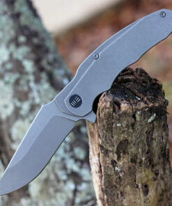Deals 🎉 WE Knife Co. Skreech, 2014B, 3.3" Stonewash Drop Point Blade, Gray Ti Handle 😍