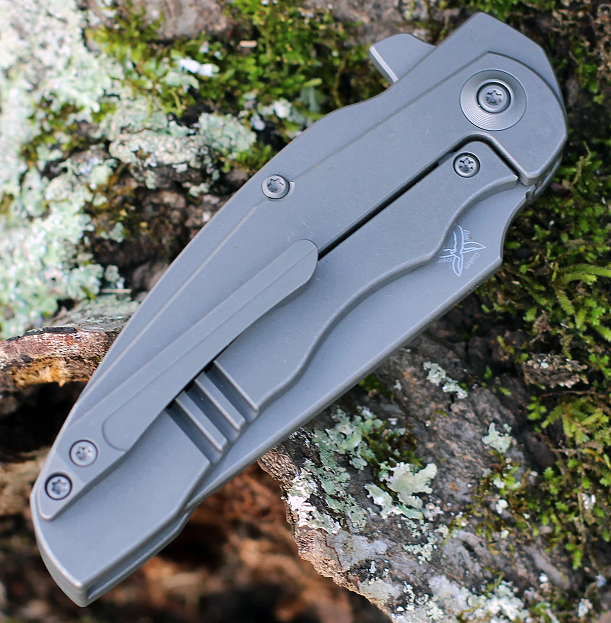 Deals 🎉 WE Knife Co. Skreech, 2014B, 3.3" Stonewash Drop Point Blade, Gray Ti Handle 😍 3 Deals 🎉 WE Knife Co. Skreech, 2014B, 3.3" Stonewash Drop Point Blade, Gray Ti Handle 😍 - Image 3