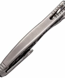 Hot Sale ⭐ WE Knife Co. Synergy 2 Folding Knife 912CF-A, 3.49" M390 Stonewashed Trailing Point Blade, Gray Integral Titanium Handle w/Shred Carbon Fiber Inlays 🔔 -Automatic Knives shop WE912CFA 1 76505.1617394468