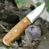 Flash Sale ⭐ Helle 630 Wabakimi, 3.307" Triple Laminated SS Plain Blade, Curle Birch Handle ❤️